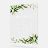 Greenery Couples Douche Welkom Acryl Bord (Hoek)