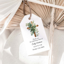 Greenery Cross-minimalist Baptism Christening