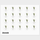 Greenery Cross-minimalist Baptism Christening Ronde Sticker (Vel)