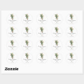 Greenery Cross-minimalistisch Eucalyptus Ronde Sticker (Vel)