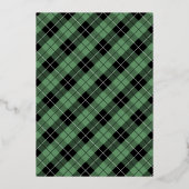 Greenery Crossed Golf Clubs Retirement Party Folie Uitnodiging (Achterkant)