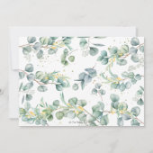 Greenery Cute Elephant Baptism Christening Foto Kaart (Achterkant)