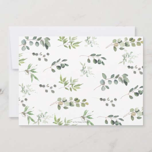 Greenery Cute Koala Gender Neutral Baby shower  Bedankkaart (Achterkant)