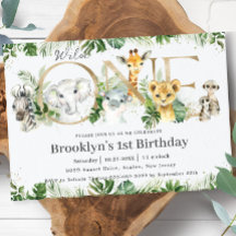Greenery Cute Oerwoud Animals Willy ONE 1st Birthd