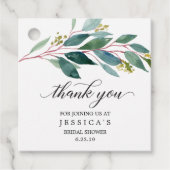 Greenery Dank u voor Markering Bedankjes Labels (Voorkant)