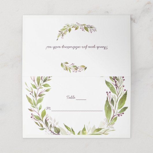 Greenery Dark Plum Mauve Berries Plaatskaarten Plaatskaartje (Buitenkant ongevouwen)