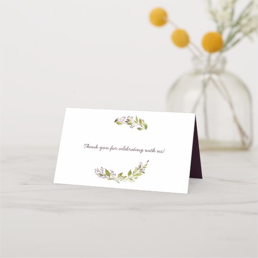 Greenery Dark Plum Mauve Berries Plaatskaarten Plaatskaartje (Achterkant)