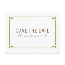 Greenery Deco Chic Save the Date Briefkaart