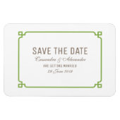 Greenery Deco Chic Save the Date Magneet (Horizontaal)