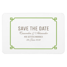 Greenery Deco Chic Save the Date
