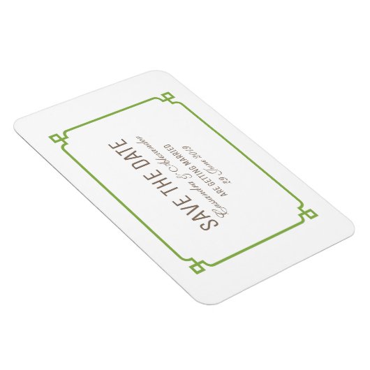 Greenery Deco Chic Save the Date Magneet (Rechterzijde)