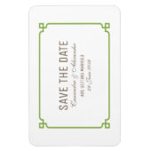 Greenery Deco Chic Save the Date Magneet (Verticaal)