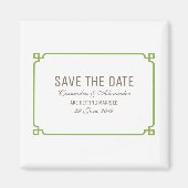 Greenery Deco Chic Save the Date Magneet (Voorkant)