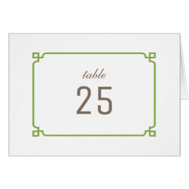Greenery Deco Chic Table Number