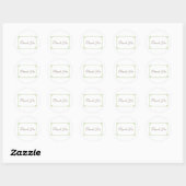 Greenery Deco Chic Wedding Bedankt Ronde Sticker (Vel)