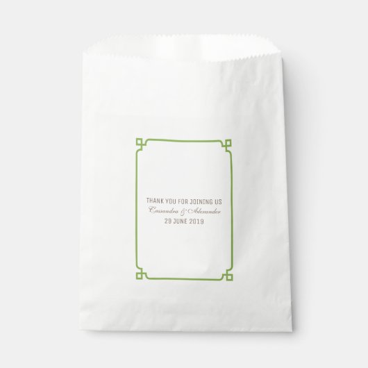 Greenery Deco Chic Wedding Bedankzakje (Voorkant)