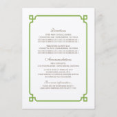 Greenery Deco Chic Wedding Info Kaart (Voorkant)