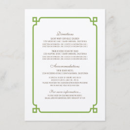 Greenery Deco Chic Wedding Info Kaart