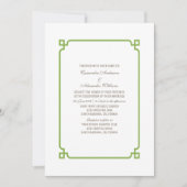 Greenery Deco Chic Wedding Invite Kaart (Voorkant)
