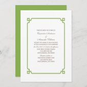 Greenery Deco Chic Wedding Invite Kaart (Voorkant / Achterkant)