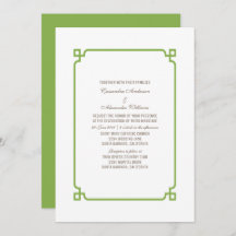 Greenery Deco Chic Wedding Invite