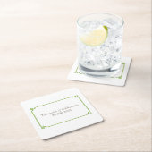 Greenery Deco Chic Wedding Kartonnen Onderzetters (Insitu)