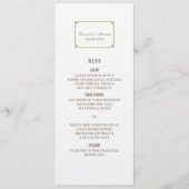 Greenery Deco Chic Wedding Menu (Voorkant)