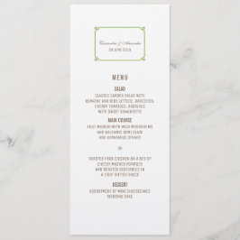 Greenery Deco Chic Wedding Menu