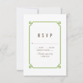 Greenery Deco Chic Wedding RSVP (Voorkant)