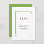 Greenery Deco Chic Wedding RSVP (Voorkant / Achterkant)