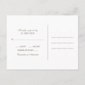 Greenery Deco Chic Wedding RSVP Briefkaart (Achterkant)