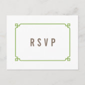 Greenery Deco Chic Wedding RSVP Briefkaart (Voorkant)