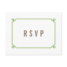 Greenery Deco Chic Wedding RSVP Briefkaart