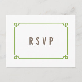 Greenery Deco Chic Wedding RSVP Briefkaart