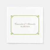 Greenery Deco Chic Wedding Servet (Voorkant)