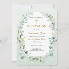 Greenery Dedication Boy Sjabloon Kaart