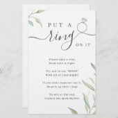 Greenery deed een ring op het vrijgezellenfeest sp (Voorkant / Achterkant)