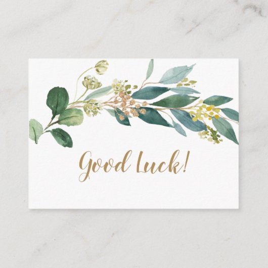 Greenery Diaper Raffle Insert Kaart (Achterkant)