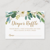 Greenery Diaper Raffle Insert Kaart (Voorkant)