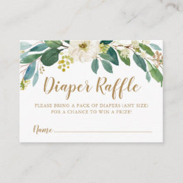Greenery Diaper Raffle Insert Kaart