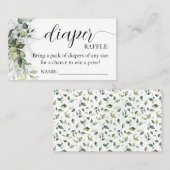 Greenery Diaper Raffle Ticket Baby shower (Voorkant / Achterkant)