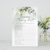 Greenery die het beste baby shower-spel kent (Staand voorkant)