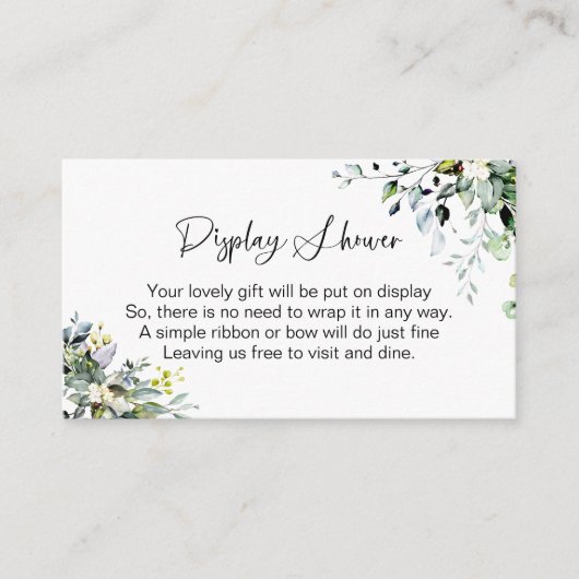 Greenery Display Douche Behuizing Kaart (Voorkant)