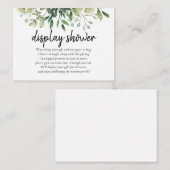 Greenery Display Shower Cadeauaanvraagbehuizing Informatiekaartje (Voorkant / Achterkant)