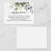 Greenery Display Shower Informatiekaartje (Voorkant / Achterkant)