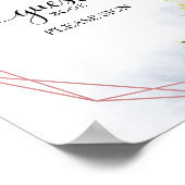 Greenery Dusty Blue Gastenboek bord Poster (Hoek)