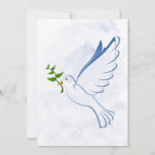 Greenery Dusty Blue Gold Wildbloemen Bevestiging Kaart (Achterkant)