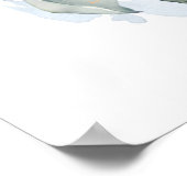 Greenery Dusty Blue repetitie diner welkomstbord Poster (Hoek)