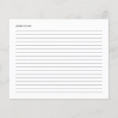 Greenery Dusty Blue Vrijgezellenfeest Recipe Kaart (Achterkant)