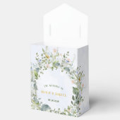 Greenery Dusty Blue Waterverf Wildflower Weddensch Bedankdoosjes (Geopend)